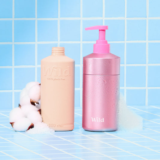 Pink Body Wash Case + 1 Cotton & Sea Salt